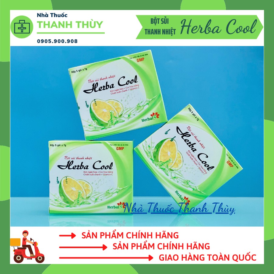 HERBA COOL [Hộp 5 Gói] Giúp Thanh Nhiệt, Giải Độc, Tăng Sức Đề Kháng Của Cơ Thể Giúp Giảm Nguy Cơ Nhiễm Khuẩn