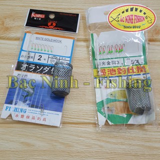 Giọ câu mương. Giọ câu đài 6 - 7 lưỡi. Bộ lưỡi câu cá mương cá nhỏ