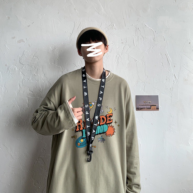 Có hình thật| Áo Thun Tay Dài Unisex Nam - TD26 OHALE - Màu Oliu Cực Chất, Form Rộng Oversize <75kg, Chất Cotton Dày Mềm | BigBuy360 - bigbuy360.vn