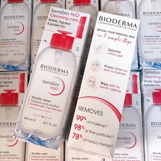 Nước tẩy trang Bioderma nắp nhún Mỹ 850ml