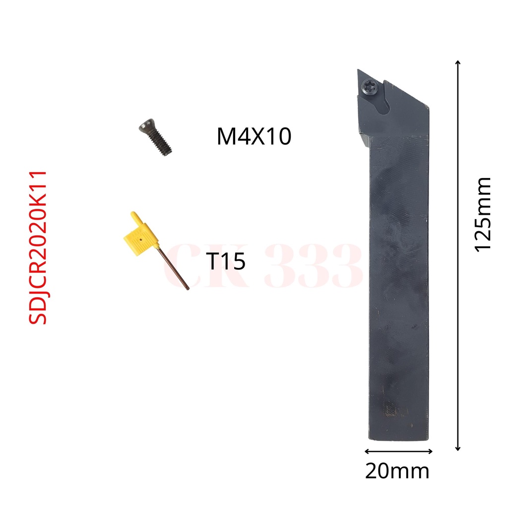 CÁN DAO TIỆN CNC 12 16 20 25 SDJCR1212H11 SDJCR1616H11 SDJCR2020K11 SDJCR2525M11 TIỆN GÓC 93  ĐỘ LẮP MẢNH DC11