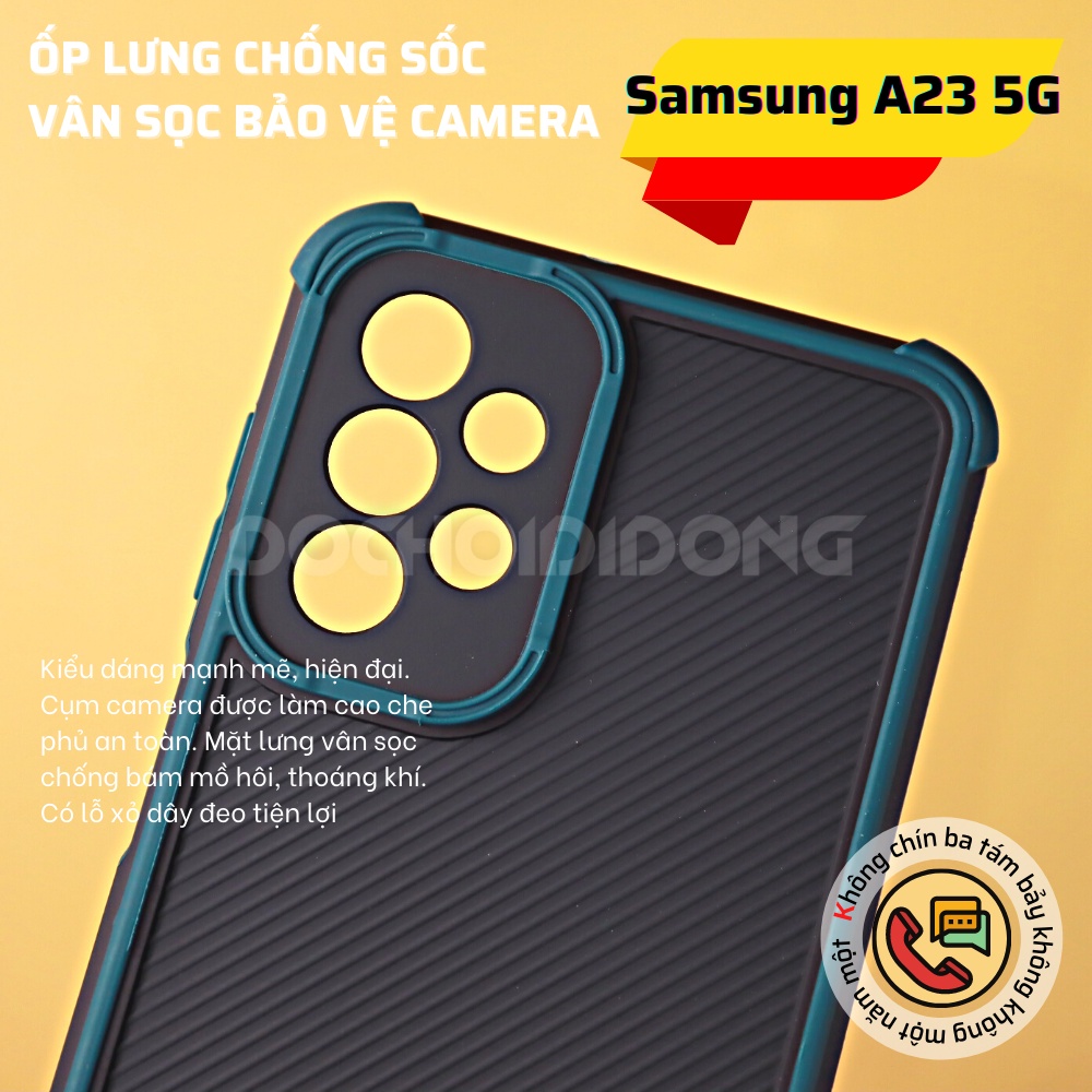 Ốp lưng Samsung A23 5G vân sọc bảo vệ camera