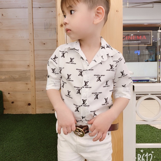 Sỉ áo sơmi thô mềm bé trai