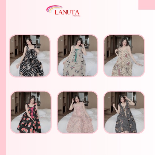Váy 2 dây dáng dài cánh tiên tiểu thư xinh đẹp lụa ngủ mango cao cấp LANUTA CT