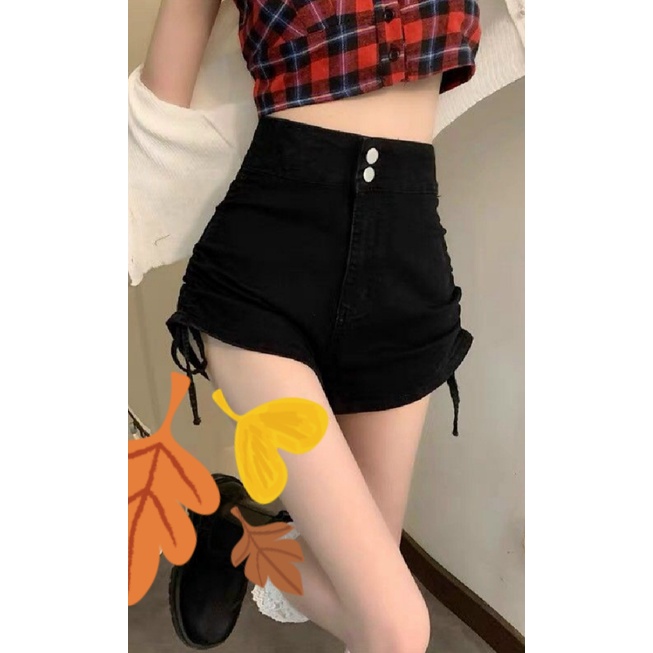 QUẦN SHORT JEAN RÚT DÂY HAI BÊN SIÊU KUTE, QUẦN ĐÙI NỮ