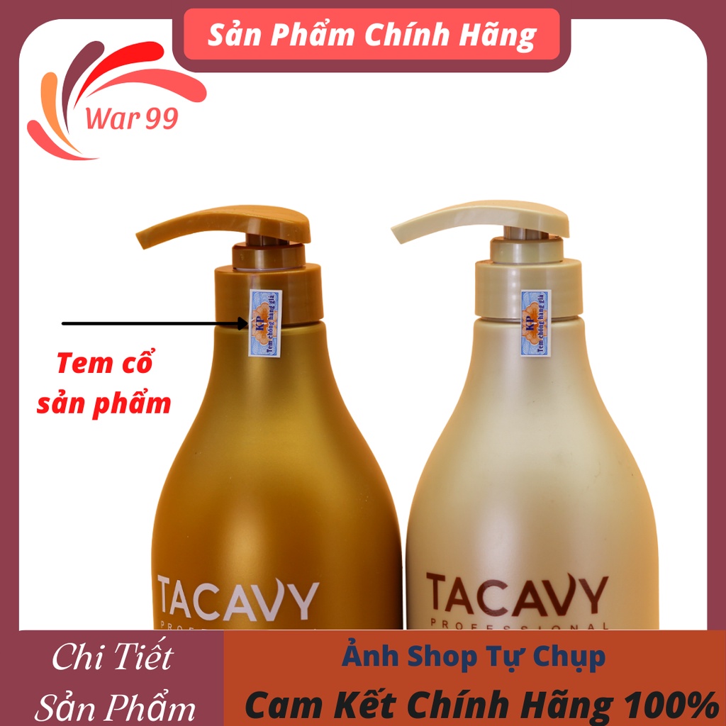 Cặp dầu gội xả TACAVY 500ml 1000ml giảm gãy rụng phục hồi tóc hư tổn khô xơ hàng chính hãng