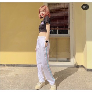 Set Quần Suông + Crop V Logo
