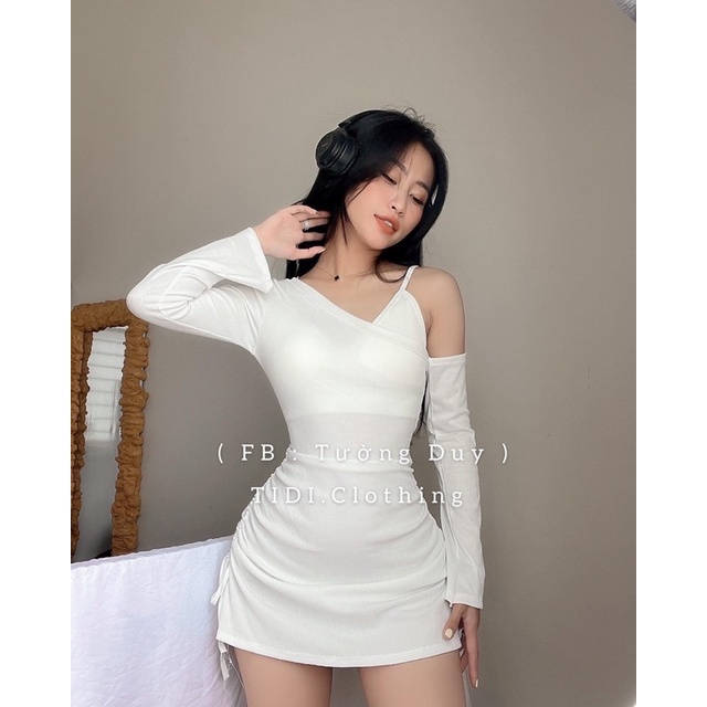 Set Đầm Kiểu Rút Dây Kèm Bra Trong Nữ Tính D97