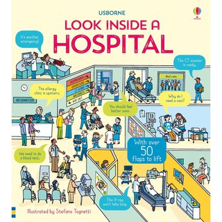 Sách - Look Inside A Hospital Usborne - cho bé tìm hiểu về nghề bác sĩ