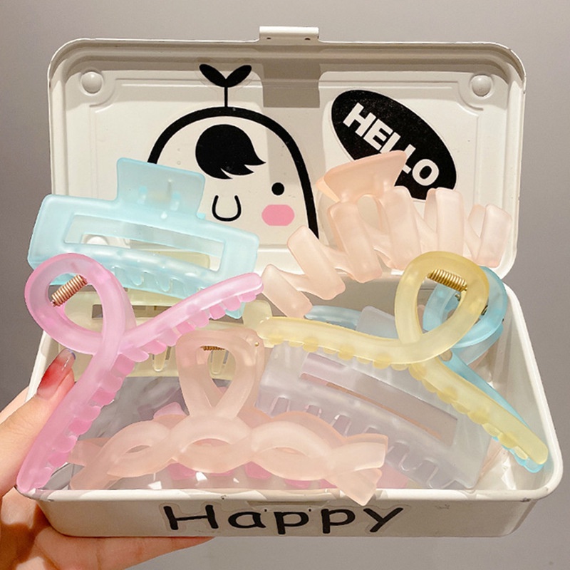 Kẹp Tóc Hình Móng Vuốt Cá Mập Bằng Acrylic Nhiều Màu Sắc