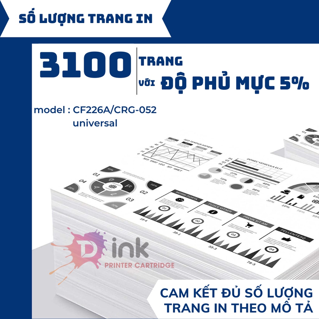 Combo 2 Hộp Mực siêu đậm nét TDink 26A  - Dùng cho máy in laser HP M402D ...