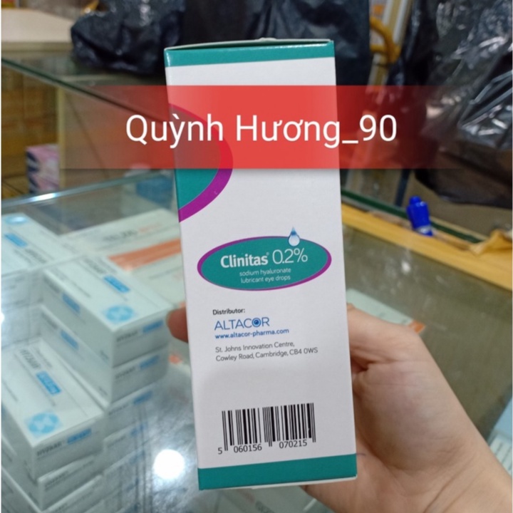 Dung dịch nhỏ mắt CLINITAS 0.2% Sodium hộp 30 tép nhỏ mắt