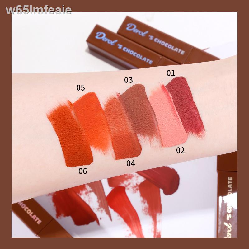 ▪™DEROL Matte liquid lipstick Đông Nam Á trên shopee không dễ bị ố cốc nhung matte chocolate lip glaze