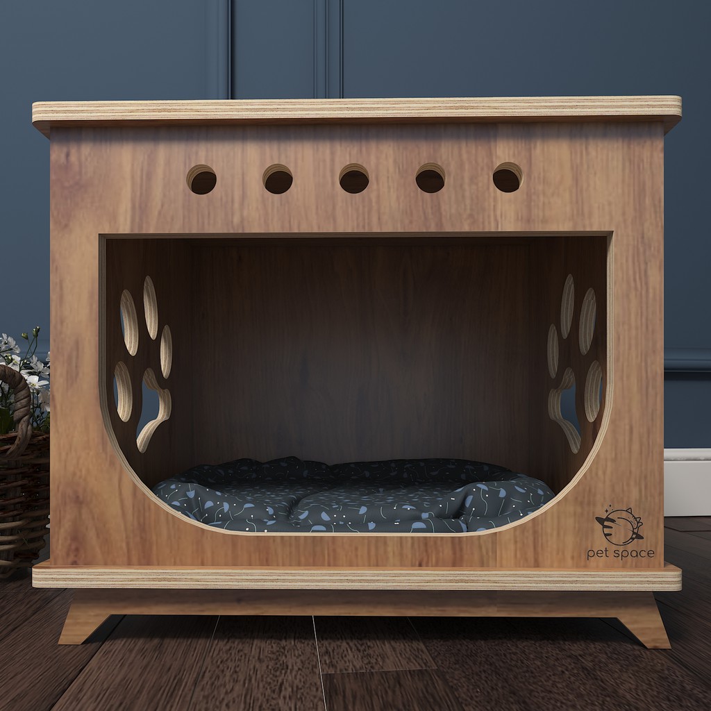 NHÀ GỖ CHO CHÓ MÈO PETSPACE.VN PP25