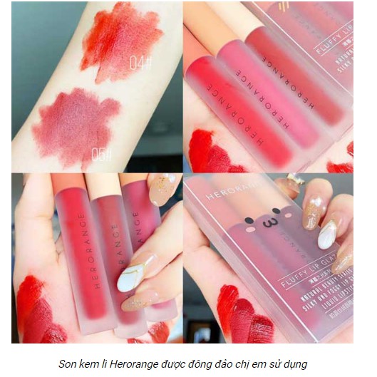 Son Kem Lì Herorange Fluffy Lip Glaze Mịn Môi | BigBuy360 - bigbuy360.vn