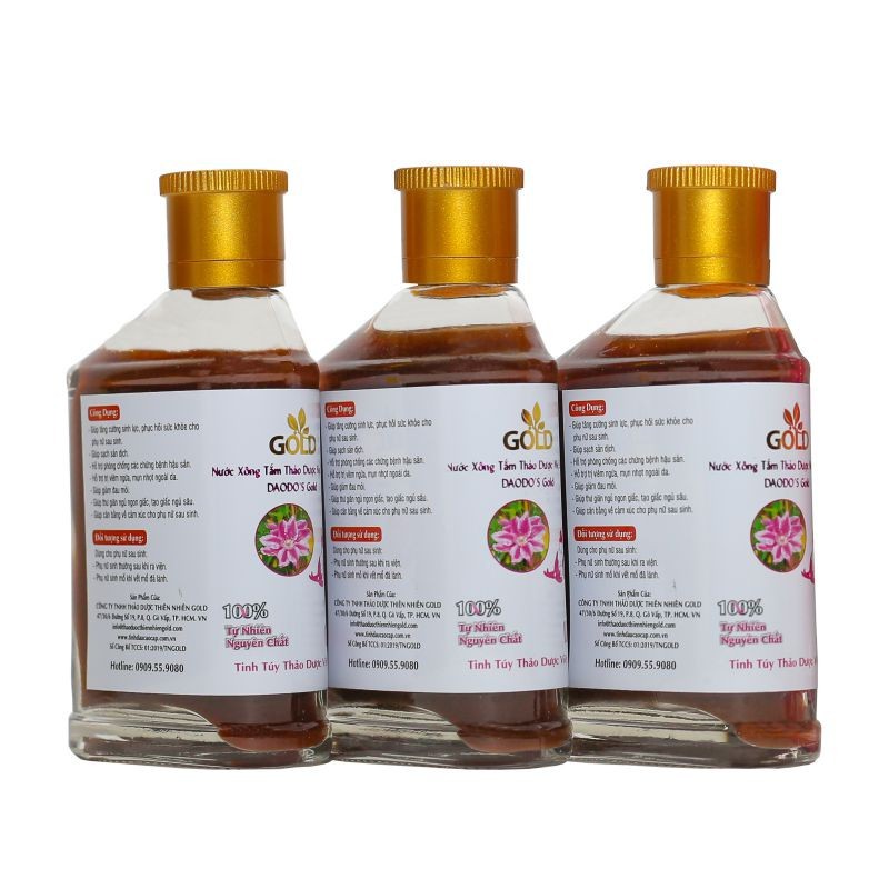 Nước xông tắm thảo dược mẹ sau sinh Daodo’s Gold hộp 3 chai 100ml M559