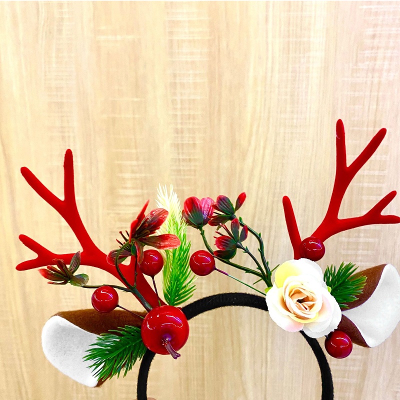 Băng Đô Cài Tóc Hình Sừng Tuần Lộc Giáng Sinh