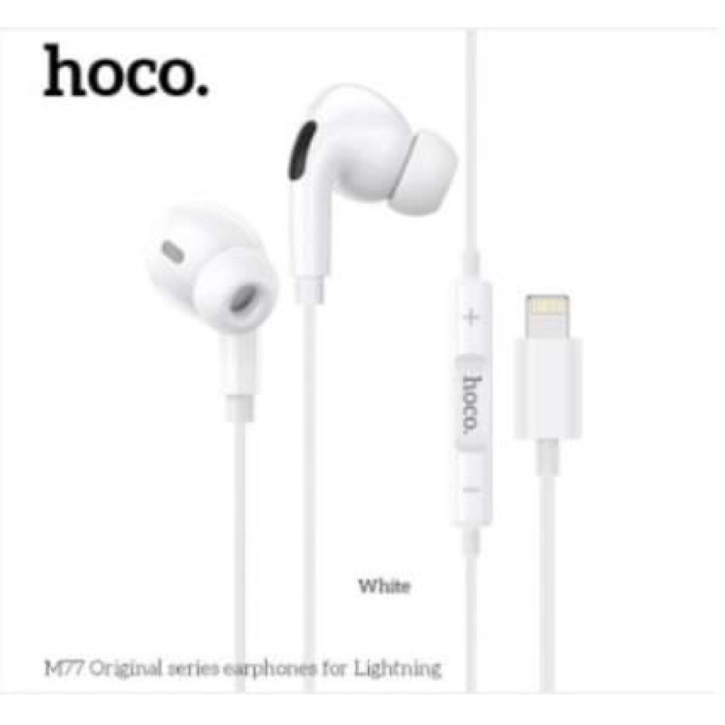 Tai nghe Nhét Tai Có Dây Hoco M77 Jack 3.5mm/Lightning Âm Thanh Cực Chất Hợp Với Tất cả các Dòng Máy