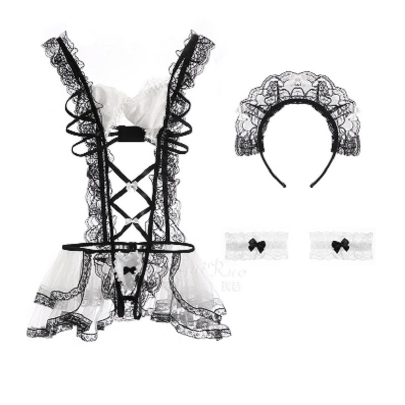Bộ Cosplay Cô Hầu Gái Quyến Rũ Chất Liệu Ren Mềm Gợi Cảm CL012 | BigBuy360 - bigbuy360.vn