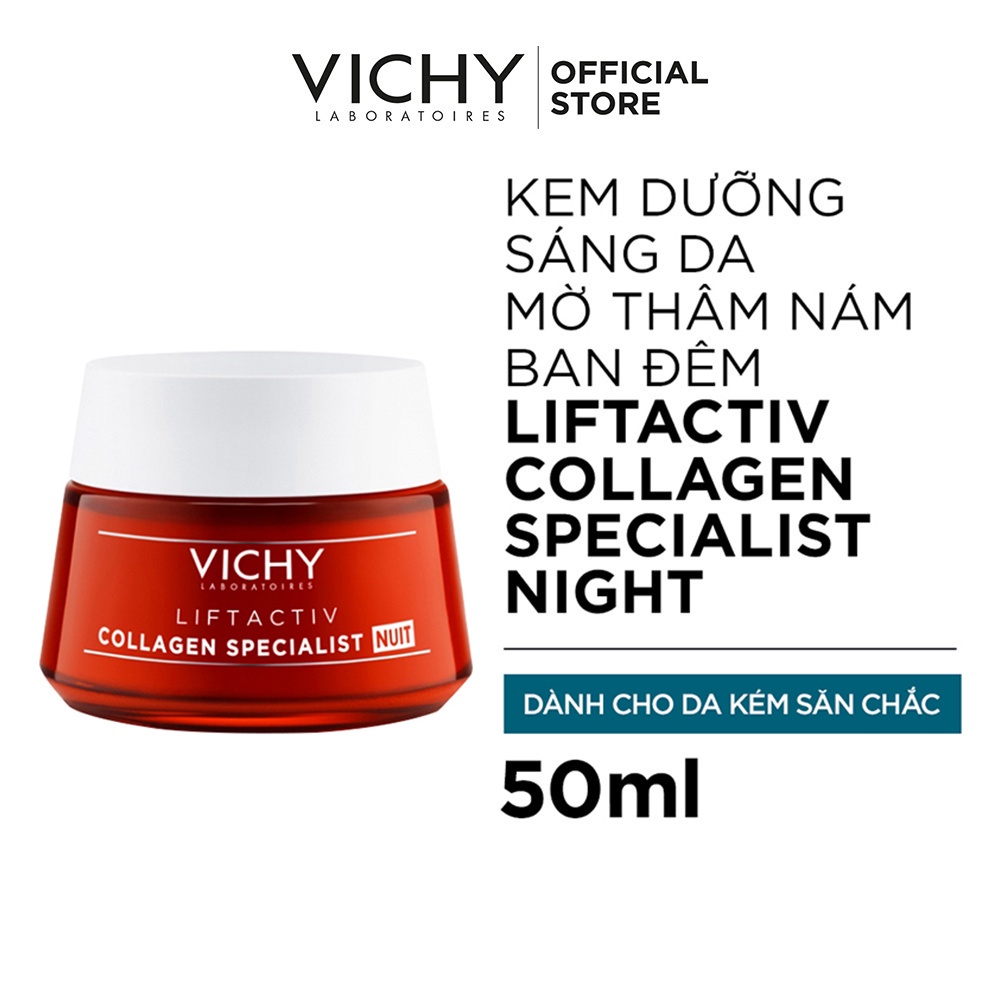 Bộ kem dưỡng giúp sáng da, mờ thâm nám, ngừa lão hóa ban đêm Vichy LIFTACTIV COLLAGEN SPECIALIST NIGHT | WebRaoVat - webraovat.net.vn