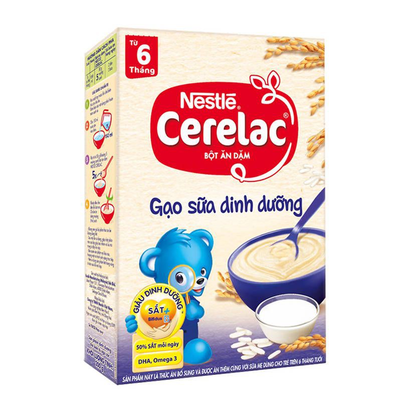 Bột Ăn Dặm Cho Bé - Bột Ăn Dặm Nestle Vị Lúa Mì Mật Ong/ Cá Và Rau Xanh/ Gà Hầm Cà Rốt/ Gạo Lứt Trộn Sữa