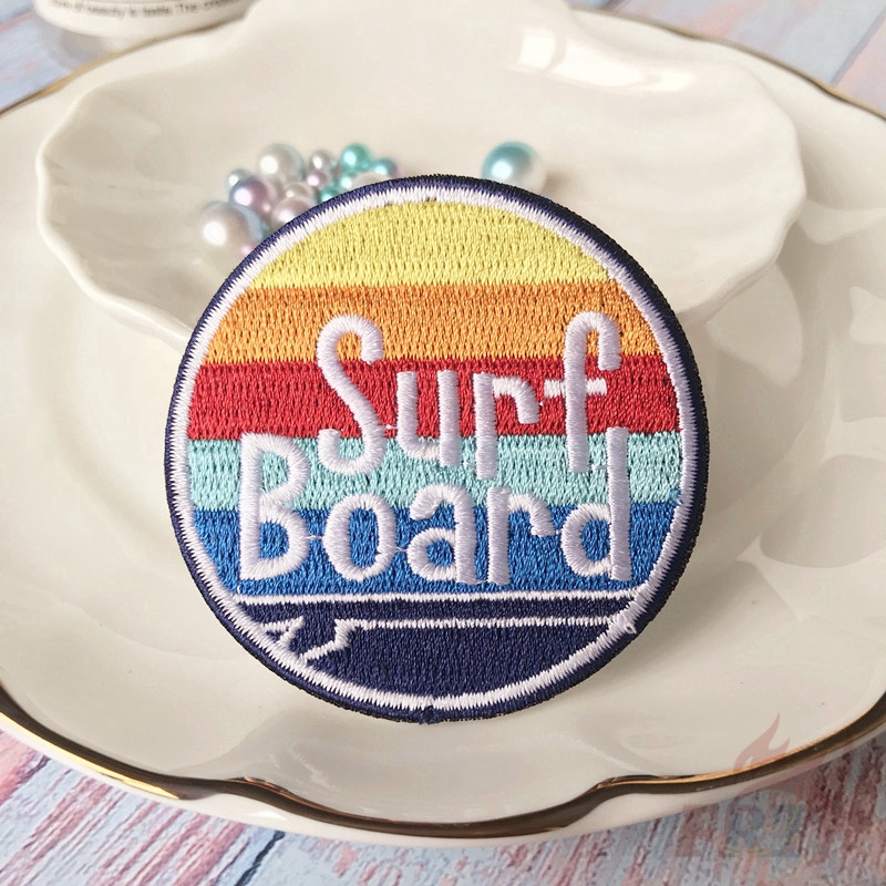 Bộ 1/5 miếng huy hiệu vá áo quần in họa tiết bắt mắt tự làm