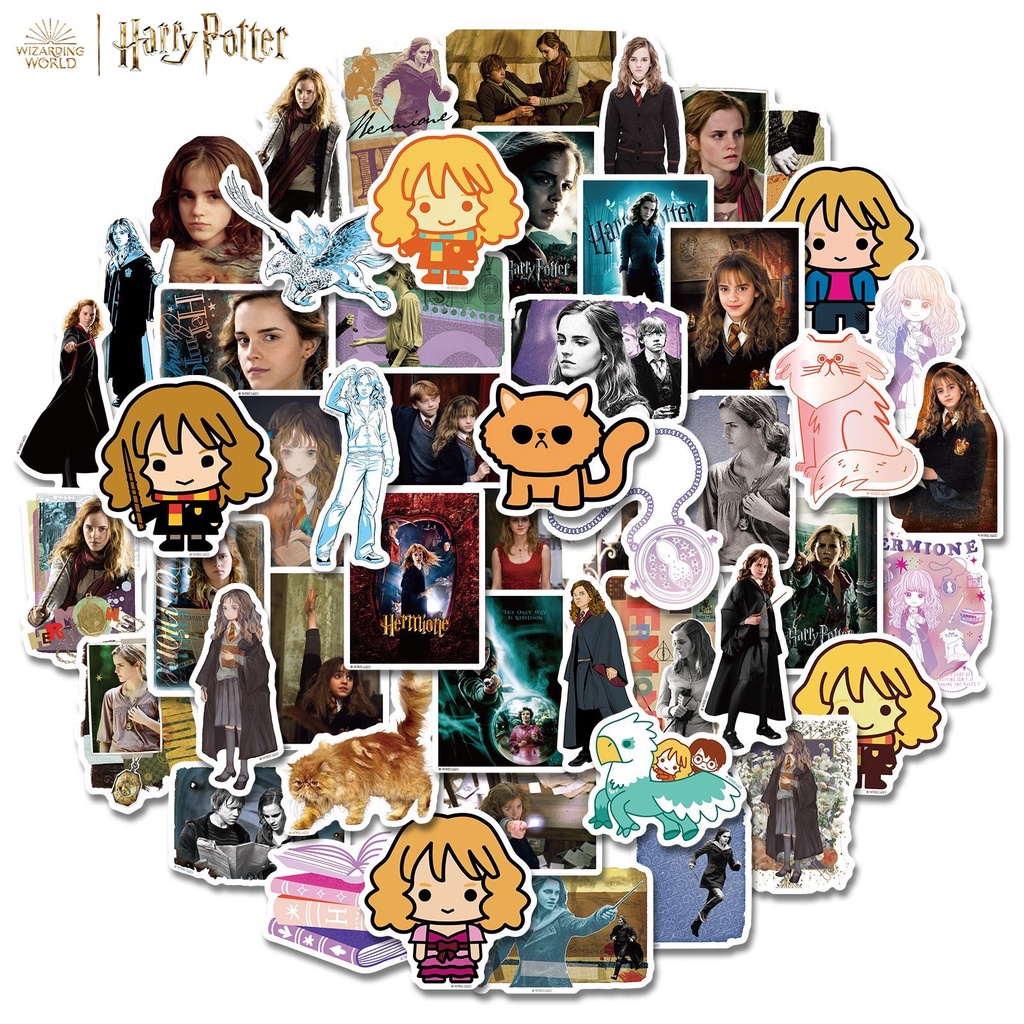 Bộ 50 Miếng Dán Chống Thấm Nước 15 Phong Cách Harry Potter Wizard Series Cho Điện Thoại / Mũ Bảo Hiểm