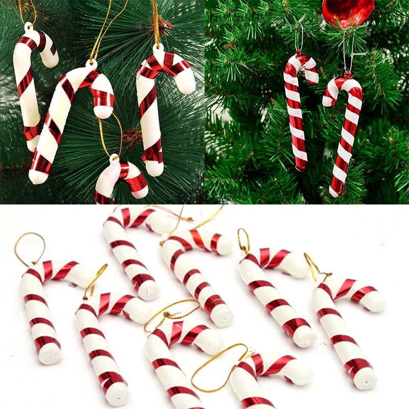 Bộ 12 thanh hình kẹo gậy treo trang trí cây thông Noel