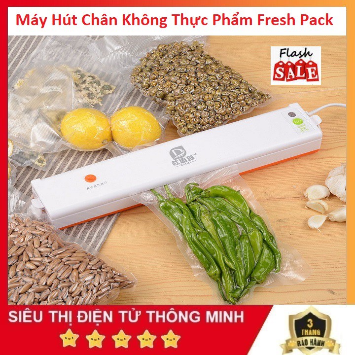 Máy Hút Chân Không, Fresh Pack Pro Bảo Quản Thực Phẩm - Tặng 10 Túi Nilon - Nhỏ Gọn Tiện Lợi