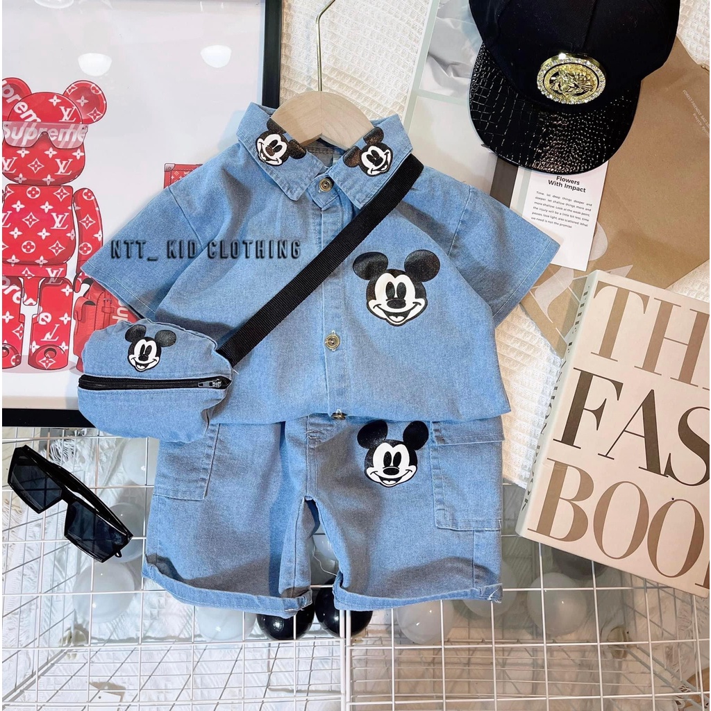 Set Jean 3 chi tiết  cho bé trai 20-30kg