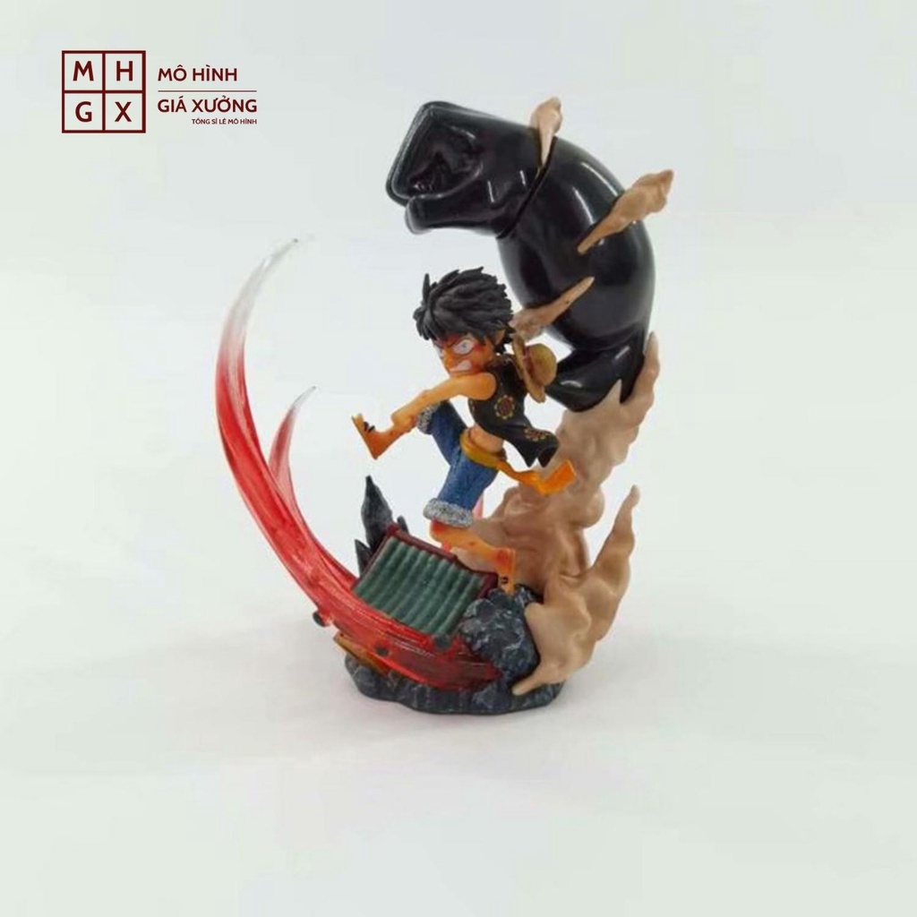 Mô hình One Piece Luffy mũ rơm gear 3 haki siêu ngầu cao 13cm, figure mô hình anime vua hải tặc decor trang trí đẹp mắt