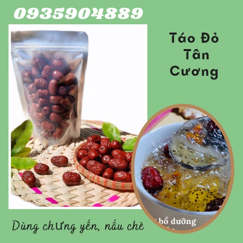 Táo đỏ Tân Cương 100gr - Dùng nấu chè, chưng yến