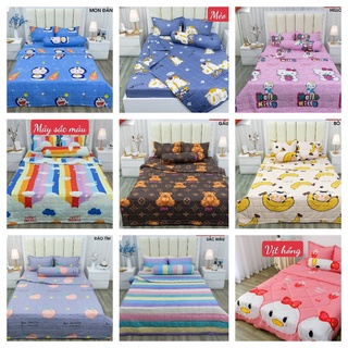 drap ga giường 1m6x2m-mẫu bò chuối