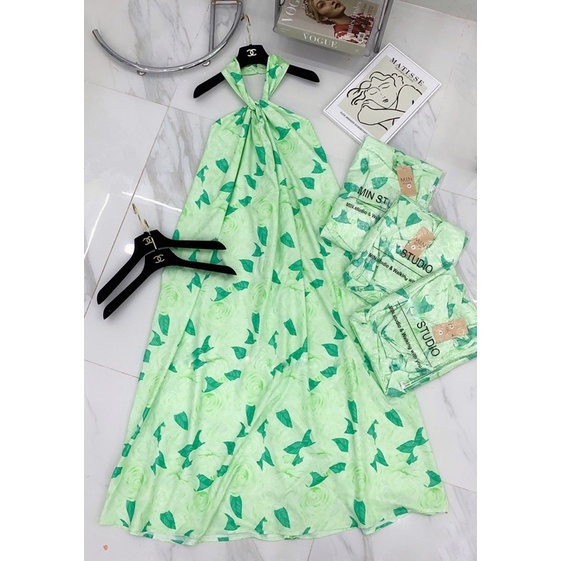 Đầm Yếm Hoa Xanh