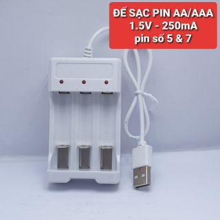 Achun.vn - BỘ SẠC PIN AA/AAA - 1.5V - 250mA Sạc dòng pin số 5 và 7