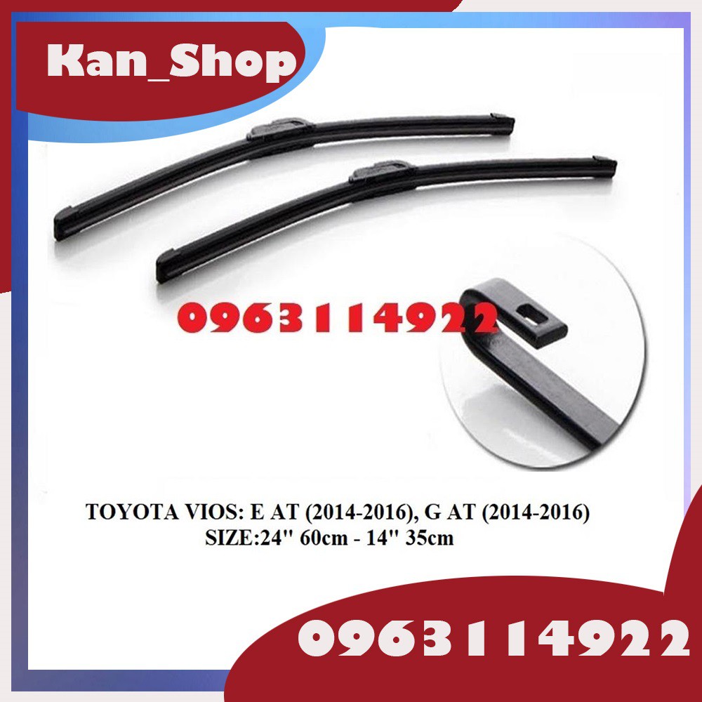 Gạt Mưa Silicone Cho Xe TOYOTA: FORTUNER, INNOVA, VIOS, E, G, YARIS