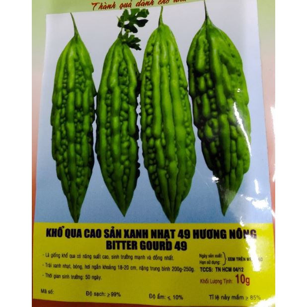 HẠT GIỐNG KHỔ QUA MƯỚP ĐẮNG N.09 TRÁI DÀI - GÓI 10 GRAM