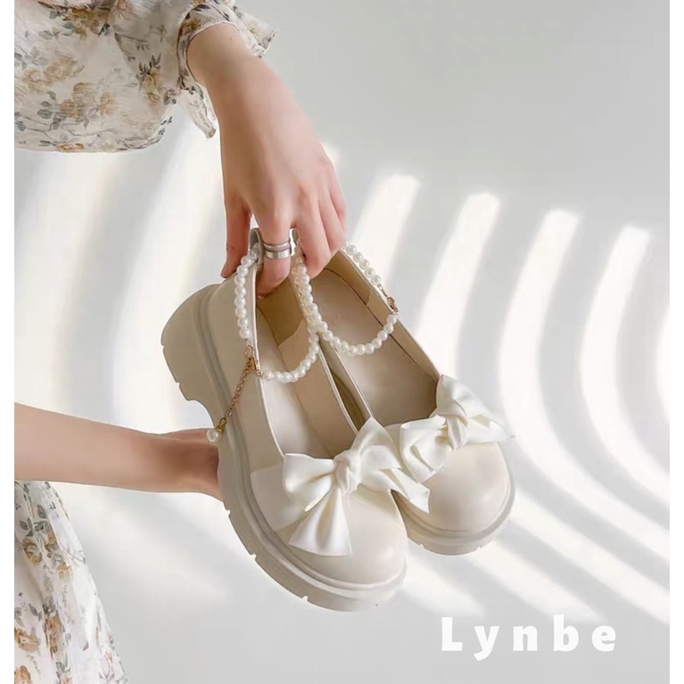 Giày nữ lolita quai ngọc thắt nơ siêu xinh