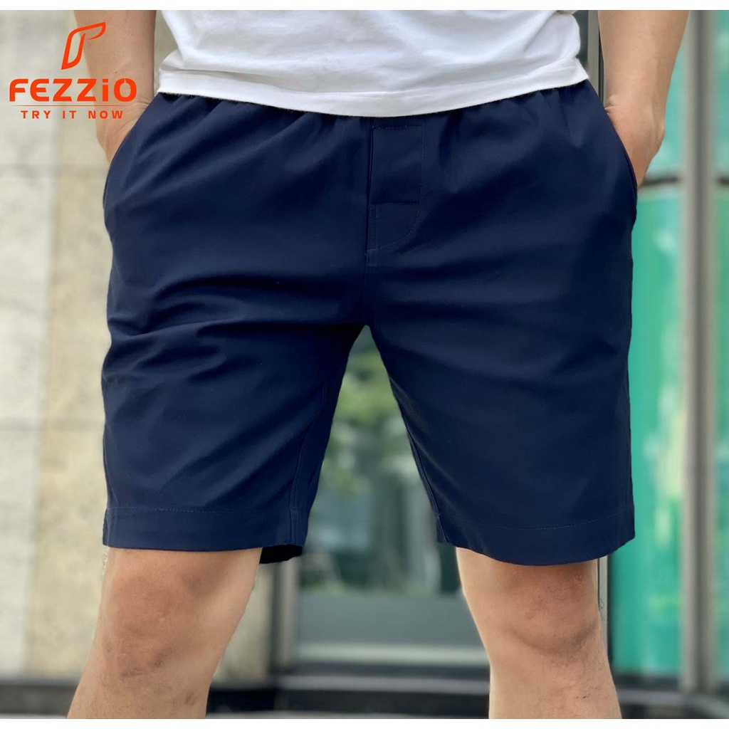 Quần short nam trên gối, quần sọc kaki nam, quần kaki nam hàn quốc, quần sọc xuất khẩu hiệu Fezzio chính hãng
