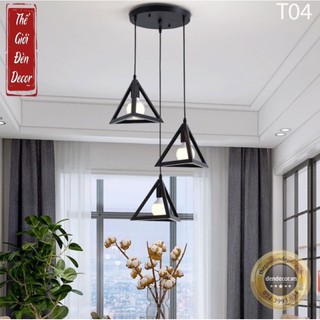Bộ đèn thả 3 hình học T114 , đèn thả gắn trần hình tam giác độc đáo