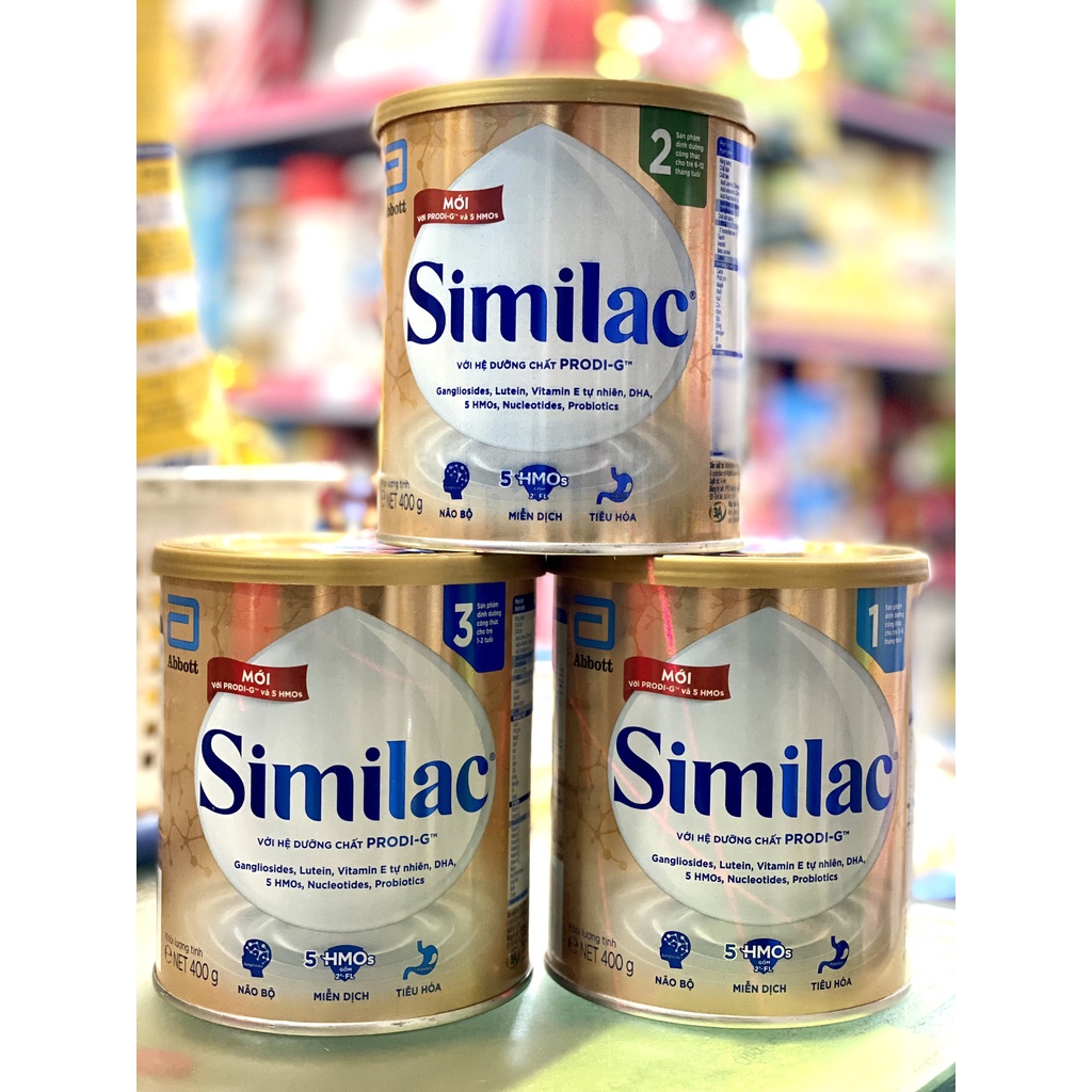 Sữa bột SIMILAC HMO số 1 - 2 - 3 400G ( Mẫu Mới )