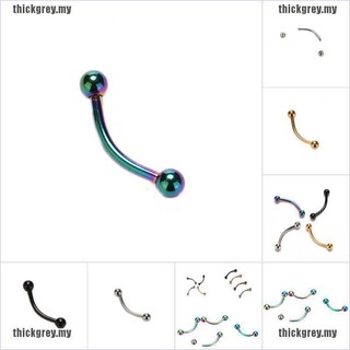 Khuyên Xỏ Lông Mày Hình Quả Tạ Bằng Thép Không Gỉ Dày Dặn