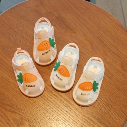 (Hàng mới về)Dép tập đi, sandal tập đi Cà Rốt Rabit xinh xắn đế mềm dáng đẹp cho bé gái 0-2 tuổi