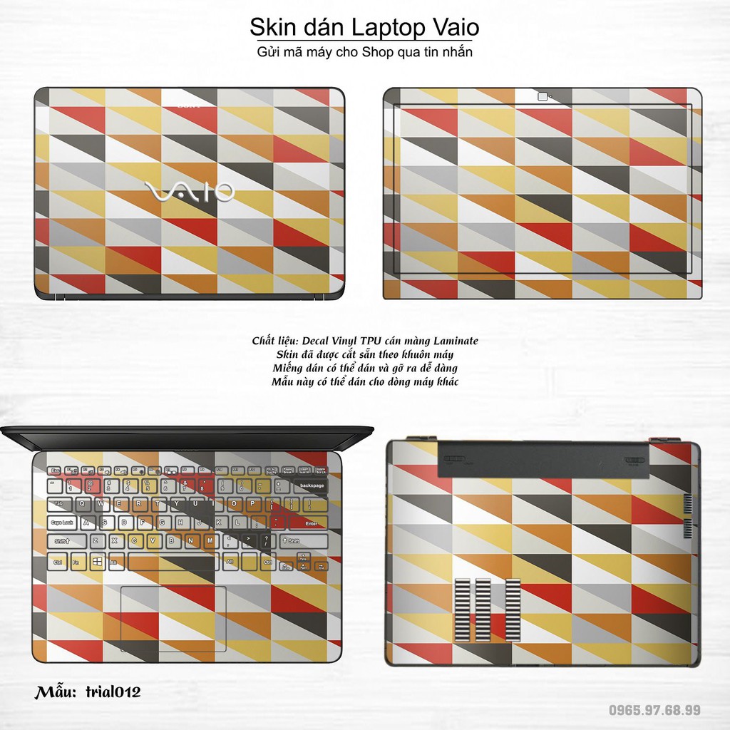 Skin dán Laptop Sony Vaio in hình Đa giác _nhiều mẫu 2 (inbox mã máy cho Shop)