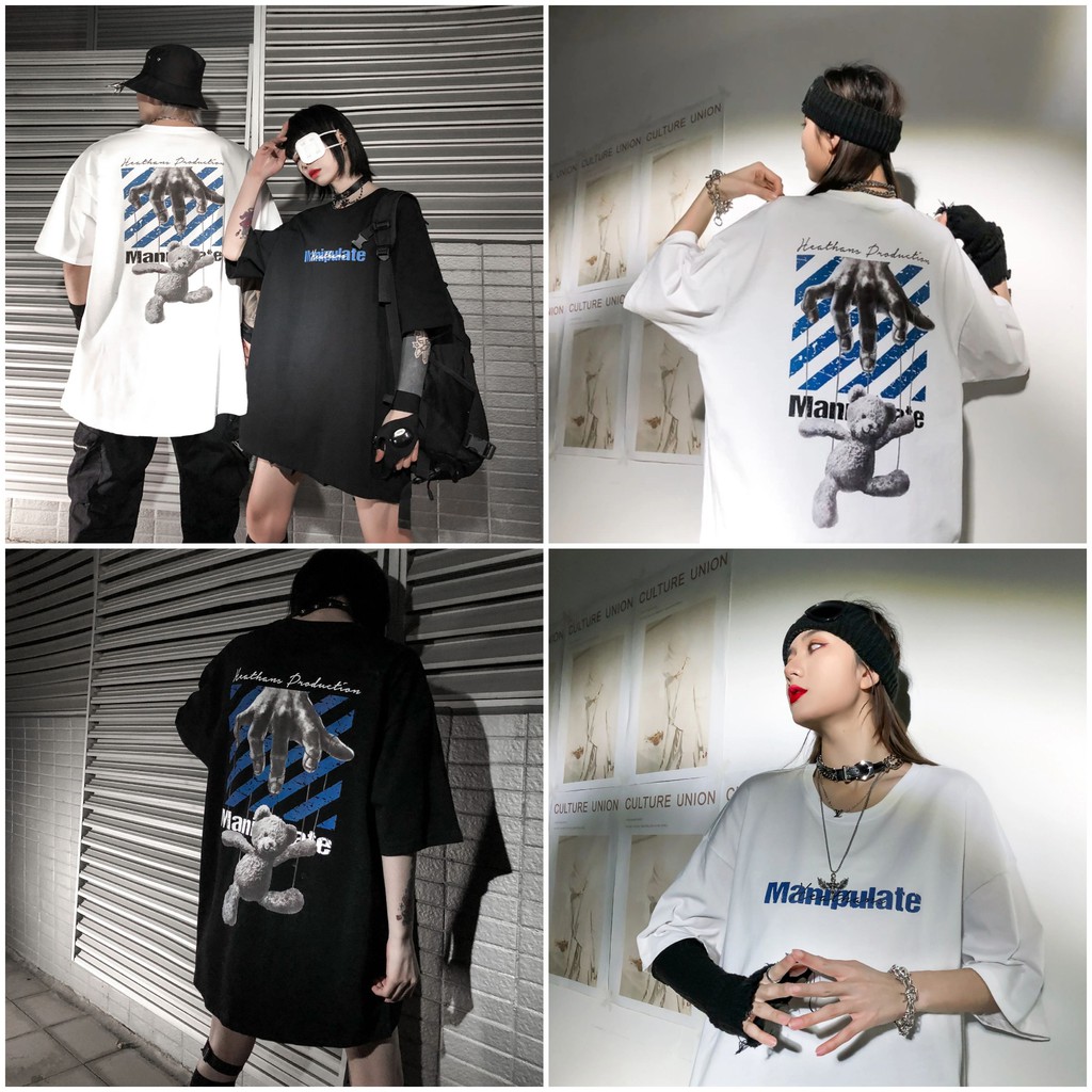 Áo Thun Nam Nữ Unisex, Áo Phông Tay Lỡ Form Rộng In Hình Bàn Tay Ngộ Nghĩnh Chất Cotton Mát Mềm Mịn | BigBuy360 - bigbuy360.vn