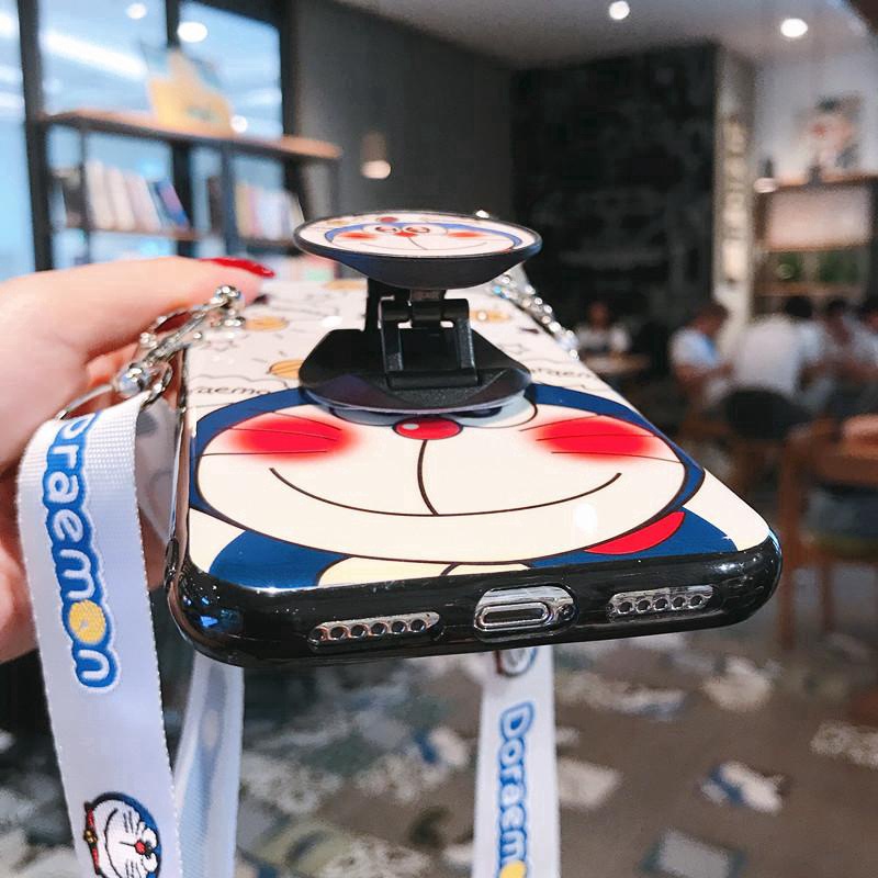 Ốp Điện Thoại Dẻo Họa Tiết Doremon Kèm Dây Đeo & Búp Bê Cho realme c35 9i realme9 pro + 9pro narzo 50a prime narzo50 9proplus 2022