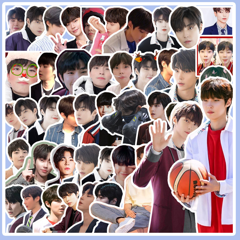 Set 43 hình dán họa tiết Hwang In Yeop cho trang trí điện thoại 43pcs Hwang In Yeop Emoji Stickers Cha EunWoo Phone Case Sticker True Beauty Hand Account Sticker
