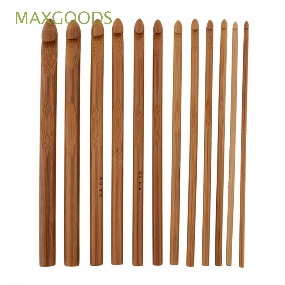 Bộ 12 chiếc móc len bằng tre