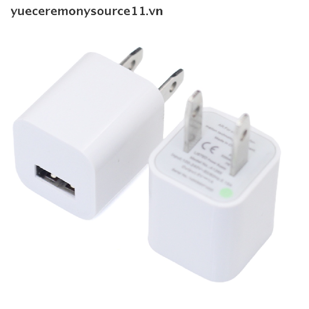 Củ sạc đa năng du lịch 5v 1a cổng USB kép gắn tường
