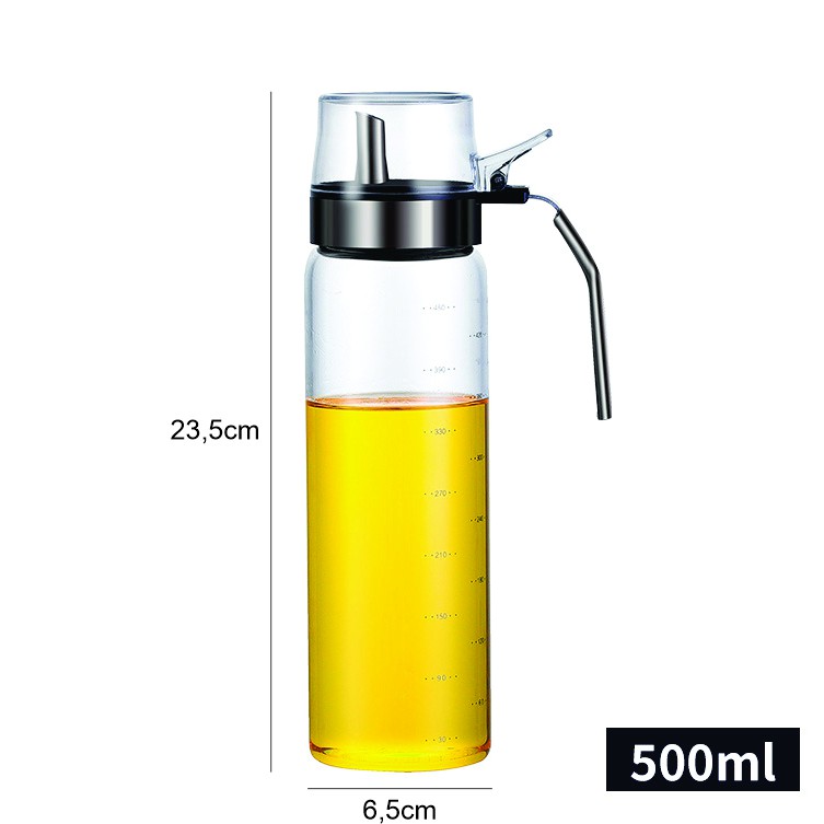 Chai Đựng Dầu Ăn, Nước Mắm Thủy Tinh 300ML, 500ML. Có Nắp Đậy Thông Minh (SHIPNOW giao trong ngày)